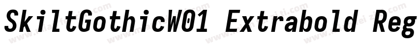 SkiltGothicW01 Extrabold Regular字体转换